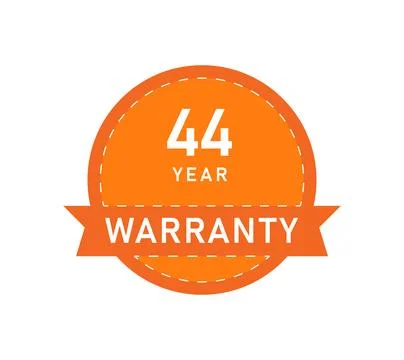 44 Year Warranty Logos vector イラスト素材
