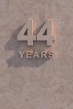 44 years 3d text Stock Illustration