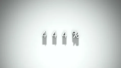 444 3D title animation with shadows on a white background Stock Footage 296831916