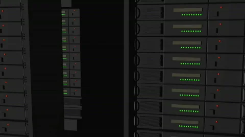 446 Servers internet computer Stock Footage