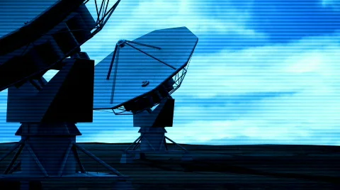 446 seti dish communications abstract best Stock Footage