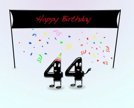 44th birthday party. Stock Illustration