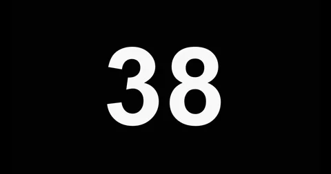 45. 4K Resolution. Countdown of 45 seconds, with black background Stock Footage 235912768