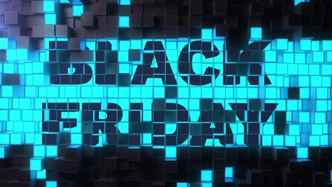 45 Animation Text Lighting Cubes Effect Black Friday 스톡 동영상 133058933