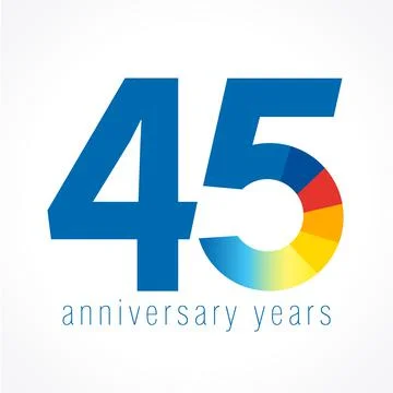 45 anniversary logo Stock Illustration