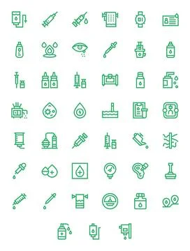 45 Bold Line Display Perfect Vector Icons crafted for Fluid 64x64 application イラスト素材