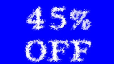 45% Off cloud text effect blue isolated background Stock Footage 139606431