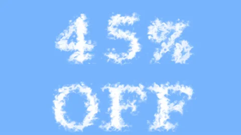 45% Off cloud text effect sky isolated background Stock Footage 139606441