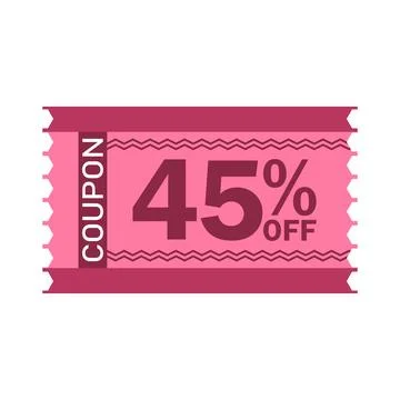 45% Off Coupon 库存插图