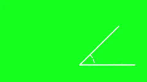 45 degree angle triangle math school greenscreen animation Video stock 245420513