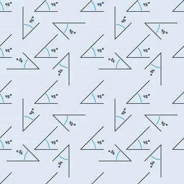 45 Degree Angle vector Math colored seamless pattern Stock Illustration