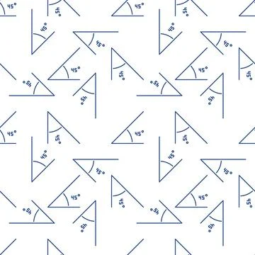 45 Degree Angle vector Mathematics Corner concept line seamless pattern イラスト素材