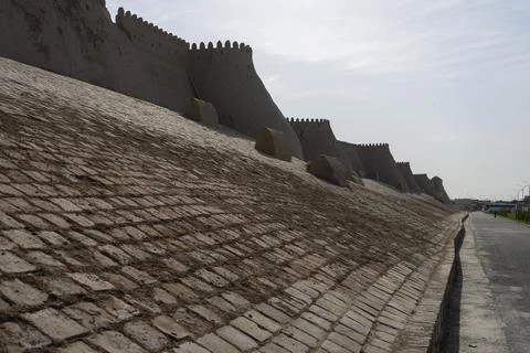 A 45 degree angle wall in castle Stock-Fotos