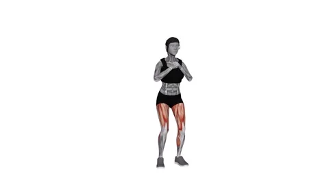 45 degrees Step Out female 1 fitness gym exercise workout animation muscle highl Vídeos de archivo 247708121