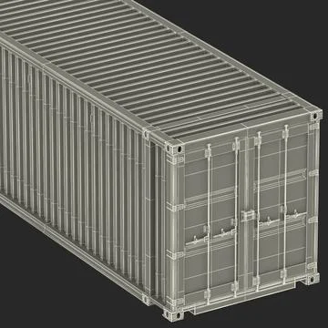 45 ft High Cube Container White 3D Model ~ 3D Model #91475878