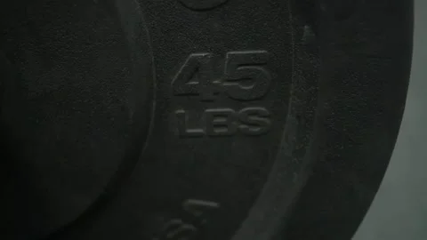 45 lbs plates - Handheld Stock Footage 243368767