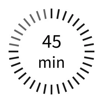 45 minutes digital timer stopwatch icon vector for graphic design, logo, we.. Stock Illustration