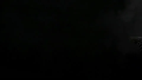 45 muzzle flashes continues fire montage in slow-motion. Stock Footage 136311958