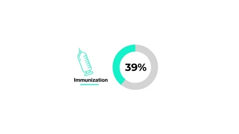 45 Percent Animated Pie Chart Seamless Loop . Medical Pharmaceutical Infogr.. Stock Footage 328193511