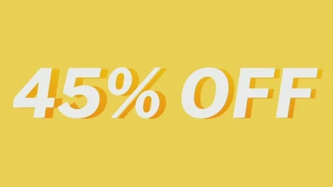 45 Percent discount Simple Text Animation For Media Your Promotional Strategy Stock Footage 158254909