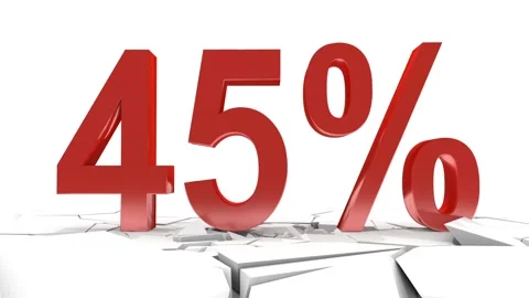 45 Percent Vídeos de archivo 117593557