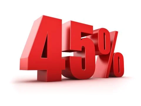 45 percent Stock Illustration