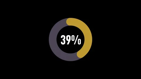 45 Percent Infographic Pie Chart Animation. Modern Motion Graphic Video stock 323564142