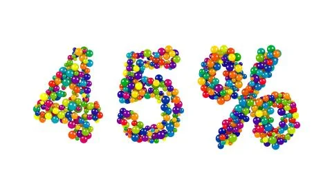 45 percent symbol in bright dynamic colors Stock Illustration