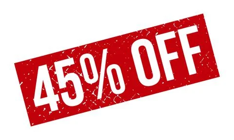 45% Off Rubber Stamp. Red 45% Off Rubber Grunge Stamp Seal Vector Illustratio Stock Illustration
