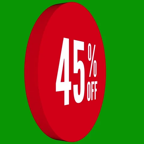 45% Off Sale Sticker - Spinning Loop Animation Green Screen Chroma Key Stock Footage 320902509