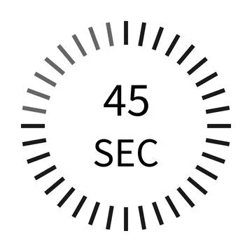 45 second digital timer stopwatch icon vector for graphic design, logo, web.. Stockillustratie