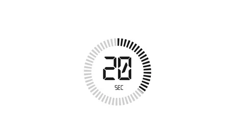 The 45 second, stopwatch icon. Stopwatch icon in flat style, timer on on color Stock Footage 151536915