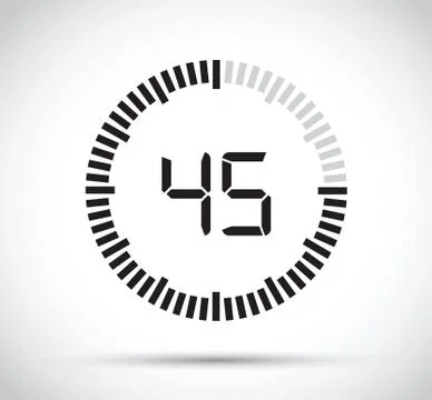 45 second timer Stock Illustration
