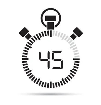45 second timer Stock Illustration