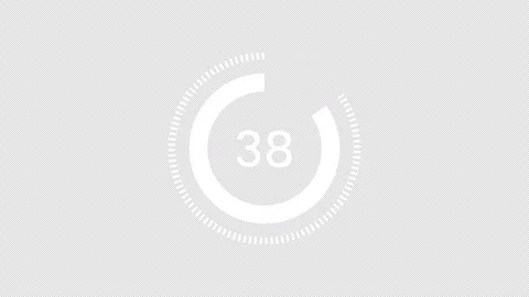 45 seconds countdown timer with alpha channel Stock Footage 324562617