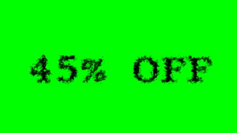 45% Off smoke text effect green isolated background Stock-Footage 138722363