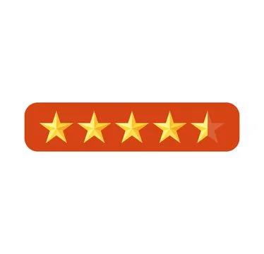 4.5 Star Rating Badge Vector Stock Illustration