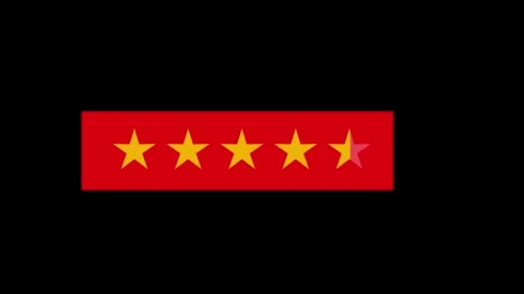 4.5 Star Rating Customer Feedback Concept icon animated video Stock Footage 307959293