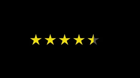 4.5 Star Rating Customer Feedback Concept icon animated video Stock Footage 307959299