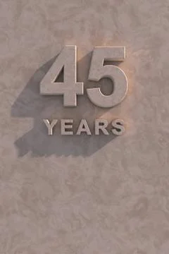 45 years 3d text Stock Illustration