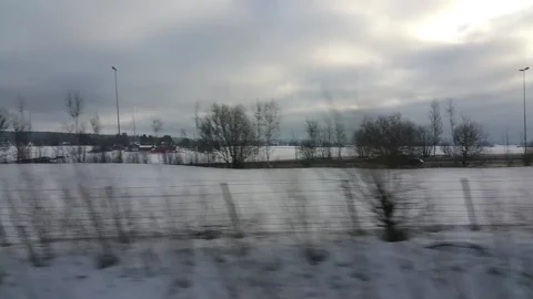 45s Flytoget Train View Oslo to Airport Stock Footage 233433294