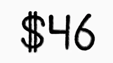 46 Dollar Hand Drawn Animation For Finance Currency Money Business Concept Stock Footage 305864451