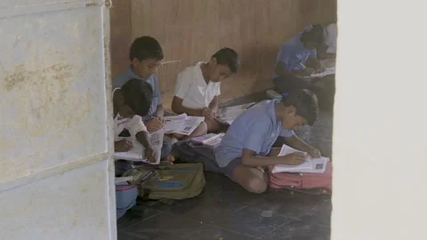 46. Students sitting inside the Class Stock-Footage 149098080