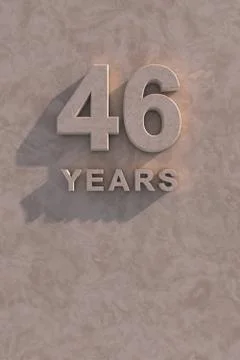46 years 3d text Stock Illustration