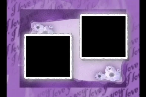 4631L violet purple 2 two video photo frame Stock Footage 792160