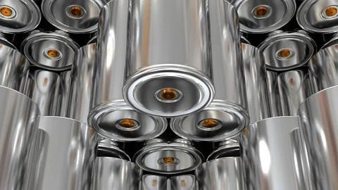 4680 battery array, High-capacity accumulator cell modules, tables cell, ma.. Stock Illustration