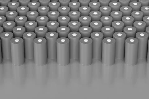 4680 battery pack, High-capacity accumulator cell modules, tables cell, Ele.. Stock Illustration