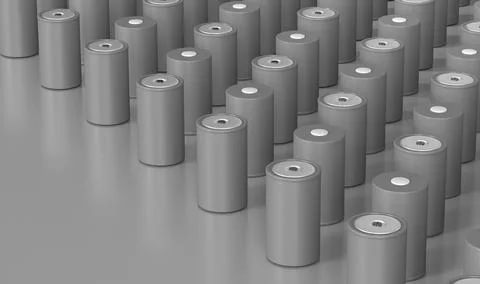 4680 battery pack, High-capacity accumulator cell modules, tables cell, Ele.. Stock Illustration