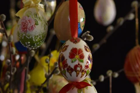 4681-colorful easter eggs Stock-Fotos