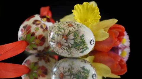 4686-colorful easter eggs Stock Photos